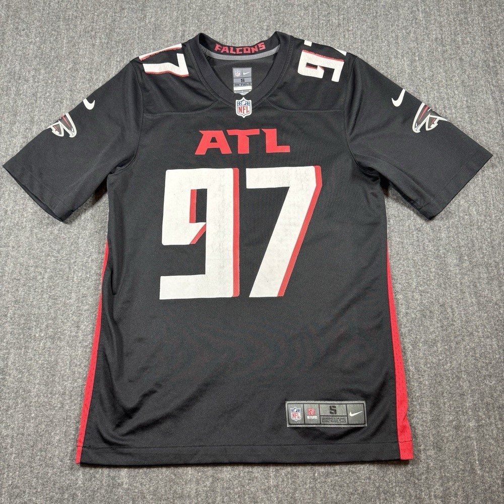 Nike Atlanta Falcons Grady Jarrett #97 Jersey Mens S Black NFL On Field